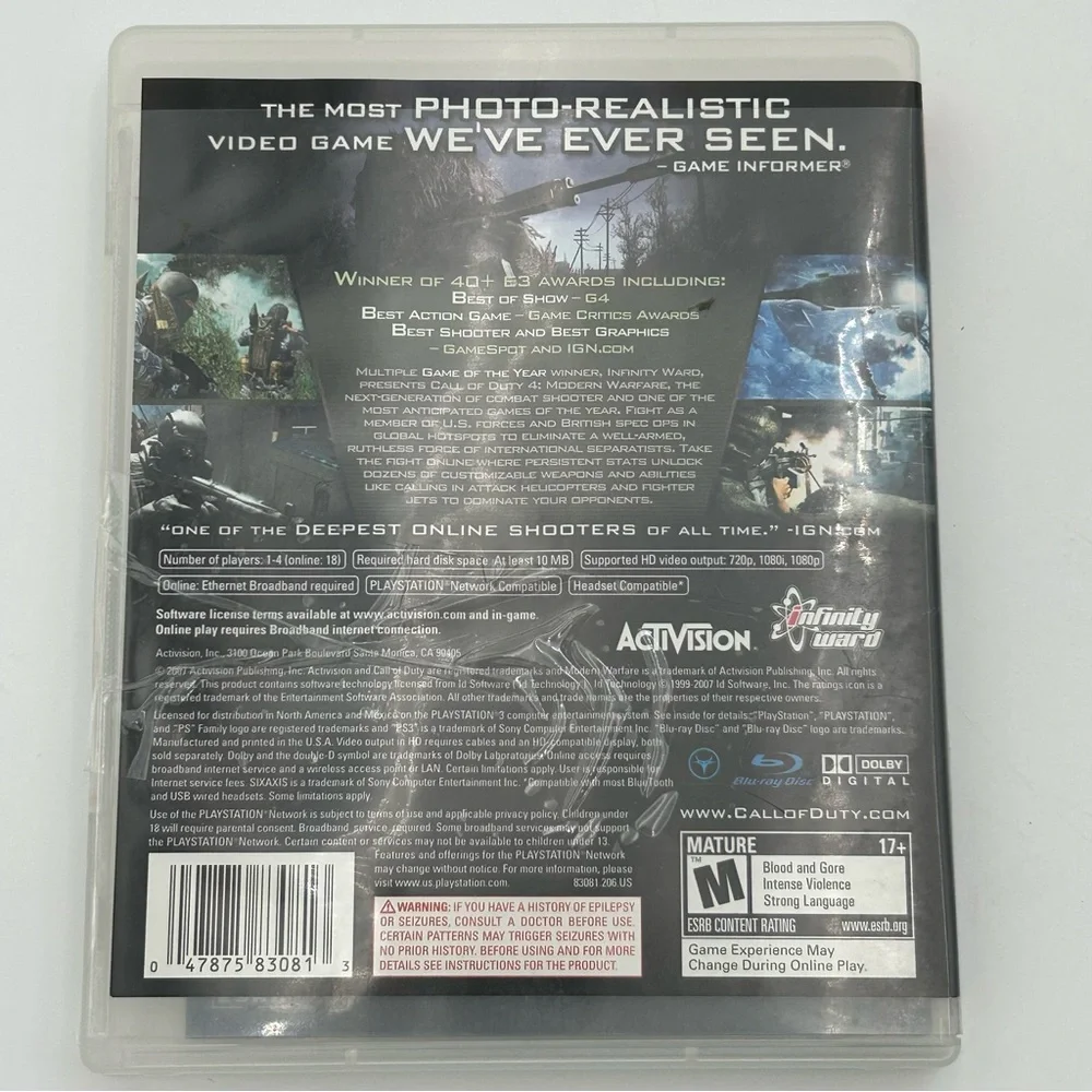 Call of Duty 4: Modern Warfare for PlayStation 3
